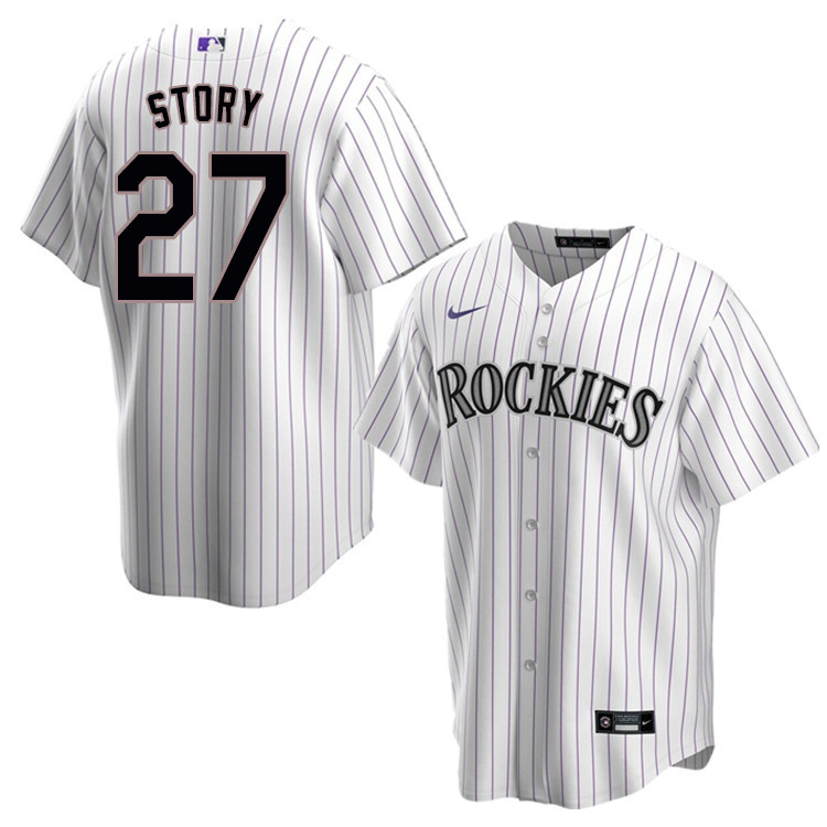 Nike Men #27 Trevor Story Colorado Rockies Baseball Jerseys Sale-White